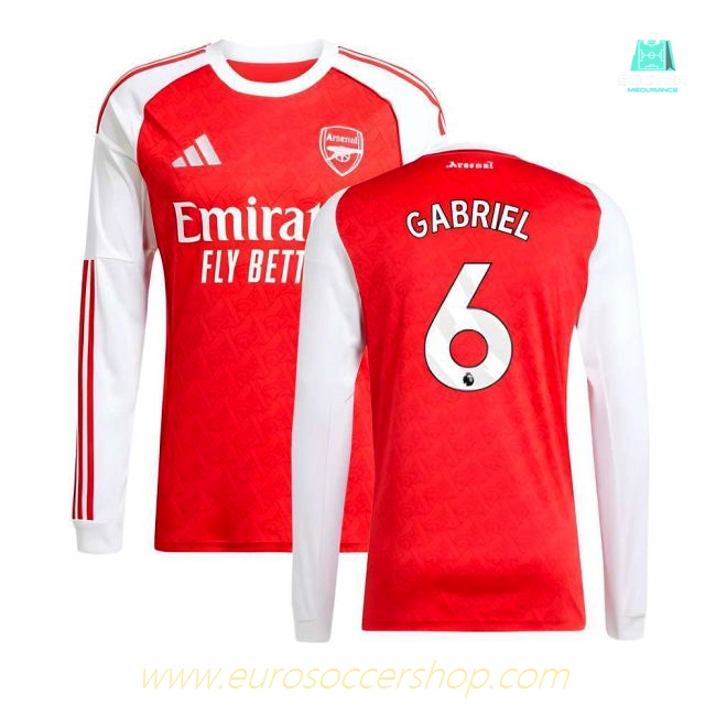 2025-2026 Arsenal Long Sleeve Home Shirt (Gabriel 6)