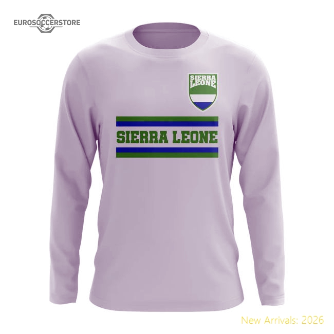 Sierra Leone Core Football Country Long Sleeve T-shirt (white)