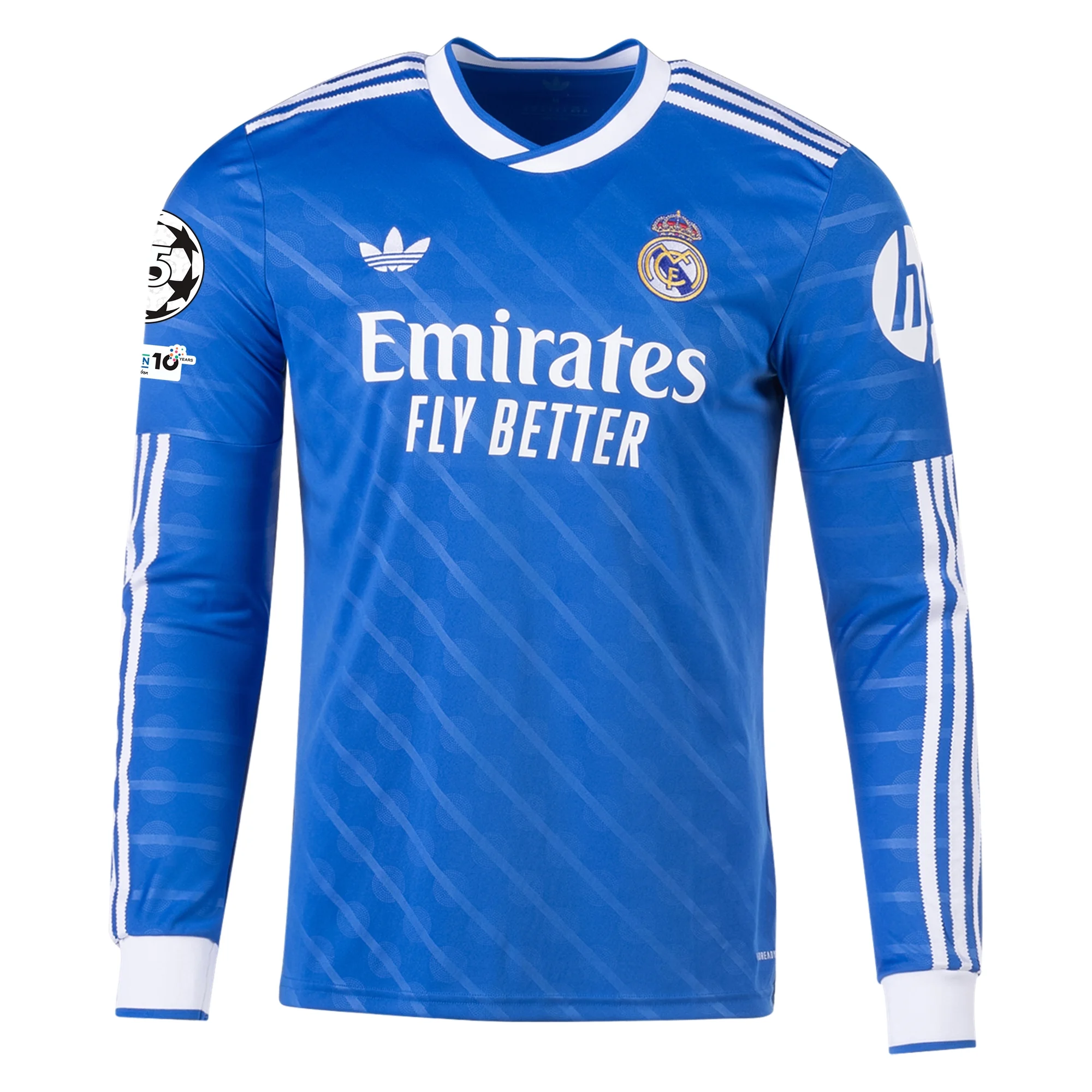Buy Federico Valverde Real Madrid Long Sleeve Third Soccer Jersey 25/26 Champions League Blue White