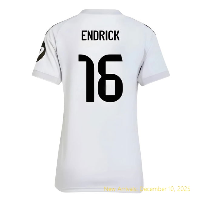 2025-2026 Real Madrid Home Shirt - High Quality Match Day (Endrick...