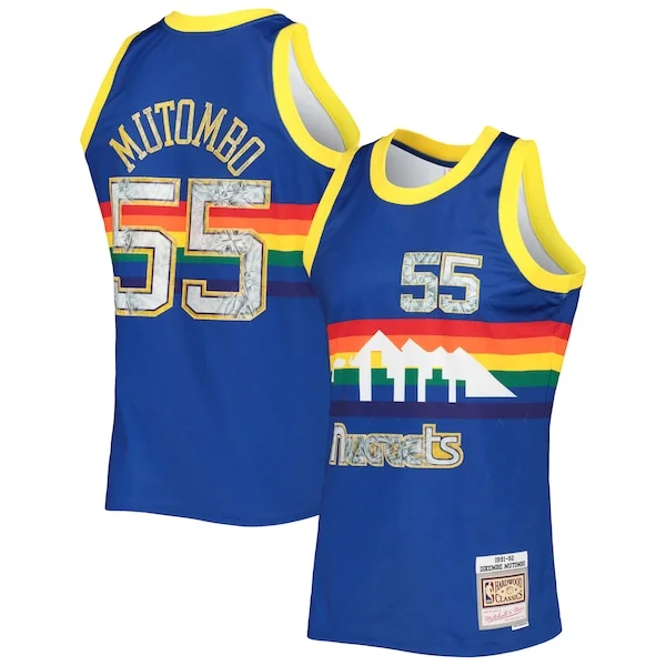 Dikembe Mutombo DEN Official Basketball Jersey - Team Colors