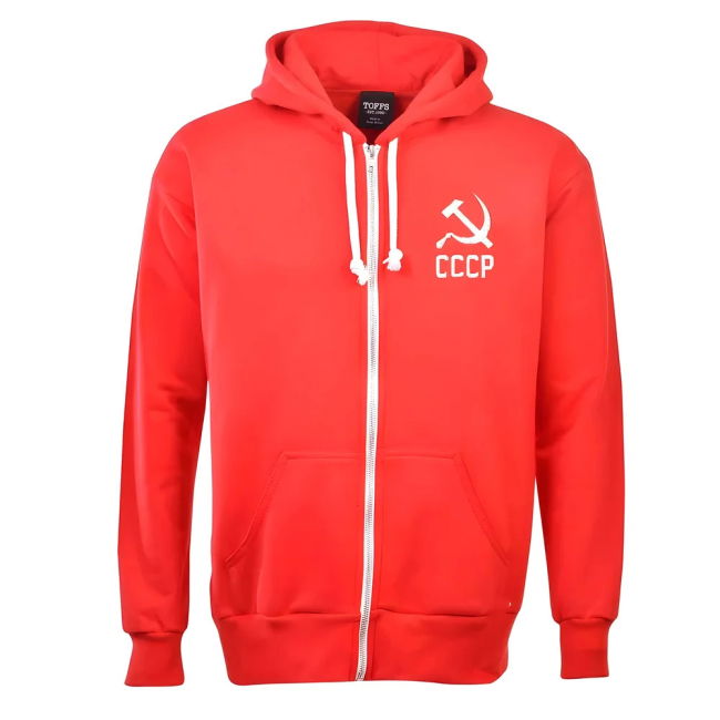 Soviet Union (Cccp) Zipped Hoodie - Red Performance Netherlands