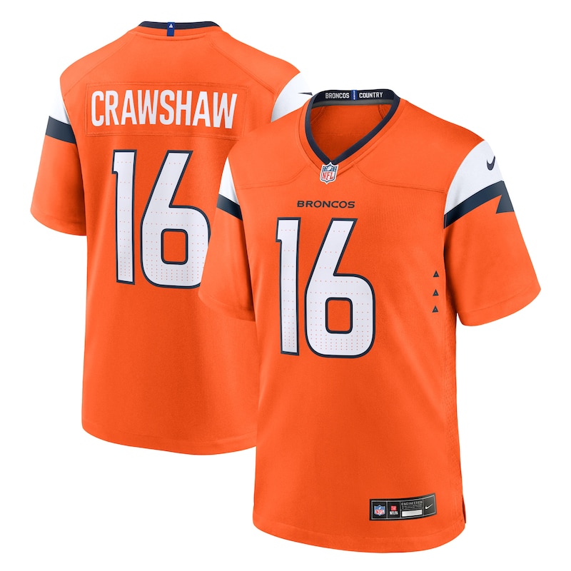 None Jeremy Crawshaw DEN Broncos Premium Material Replica Jersey