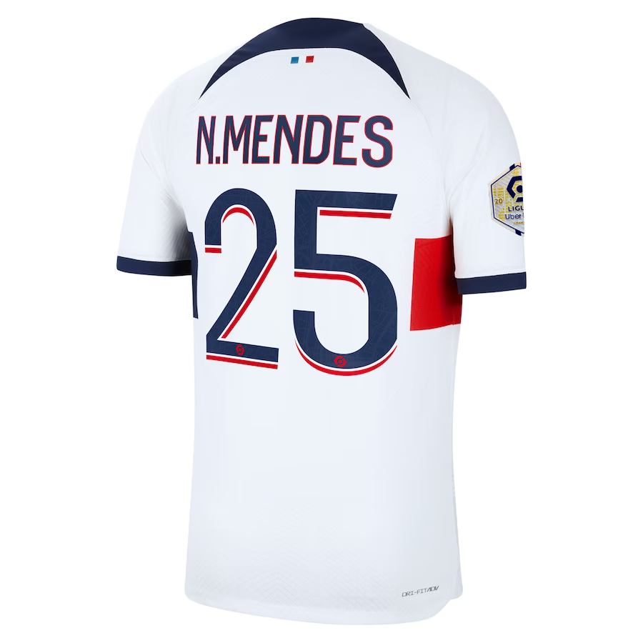Paris Saint‑Germain FC Mendes 2023-2024 Lig Away Jersey – Authentic Shirt