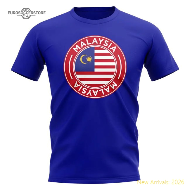Malaysia Football Badge T-shirt (royal) - Reasonable Price