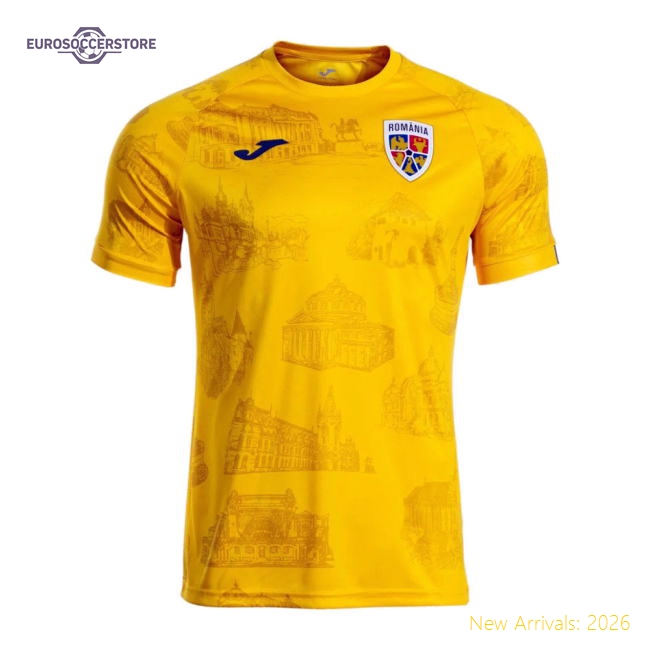 2025-2026 Romania Pre Match Shirt (Yellow) - Kids