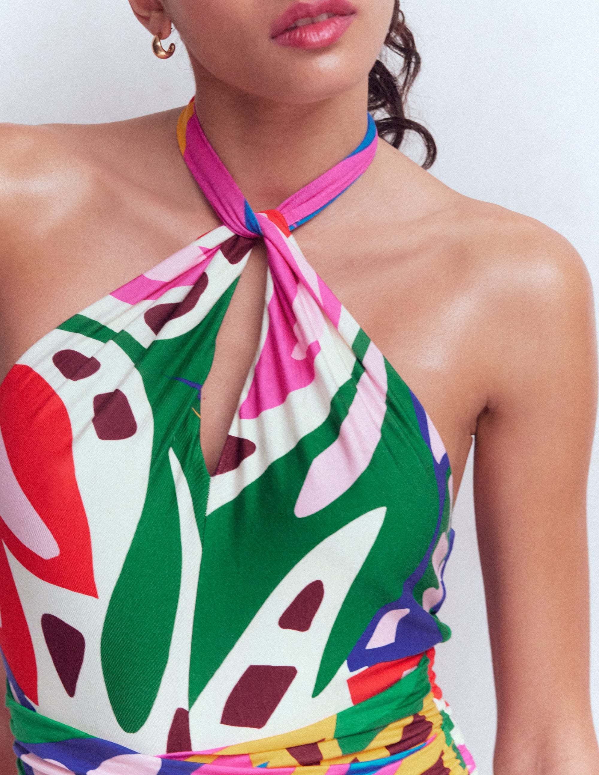 Sydney Twist Neck Jersey Dress