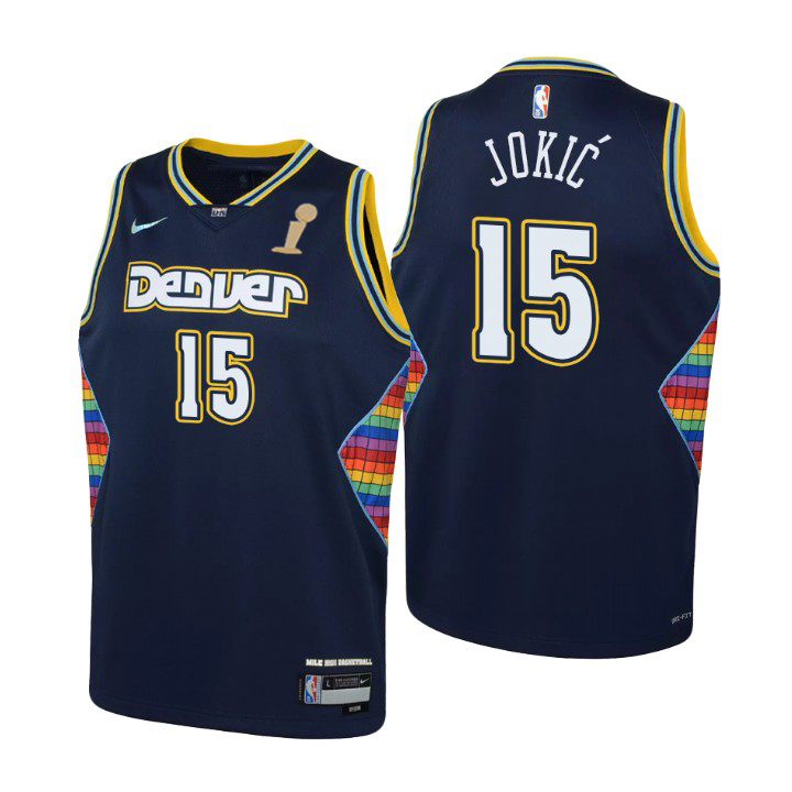 DEN Nikola Jokic #15 Nike Game-Used Style Jersey NBA Fan Apparel