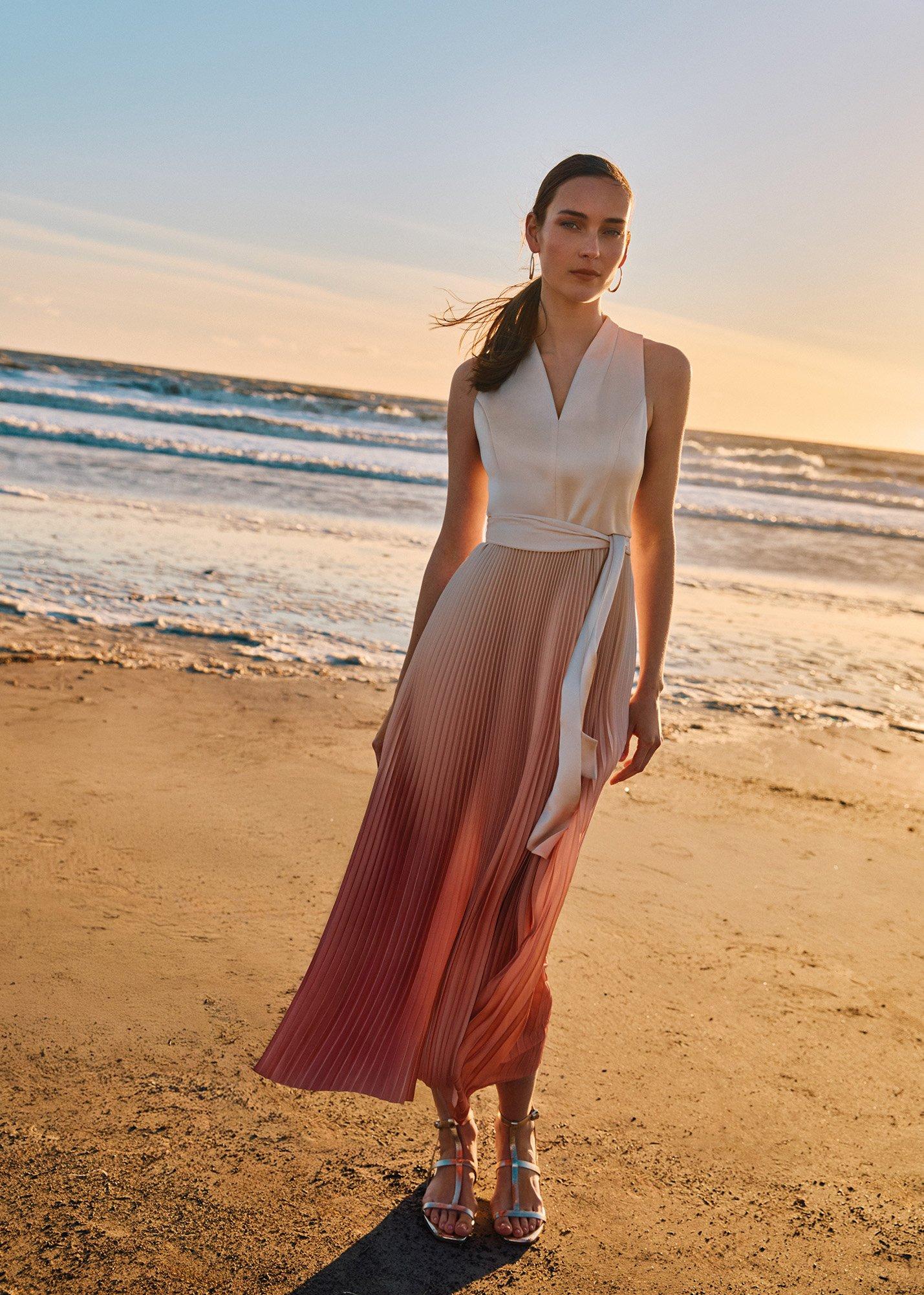 Sloane Orange Cross Front Midaxi Dress