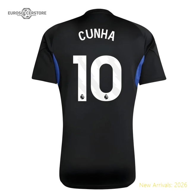 2025-2026 Man Utd EU Training Jersey (Black) - Kids (Cunha 10)