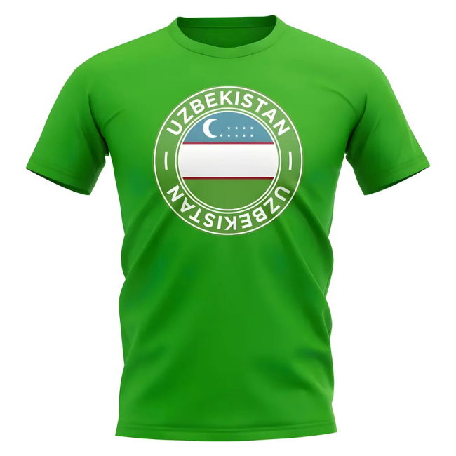Match-Ready Exclusive-Design Uzbekistan Football Badge T-Shirt (Green)