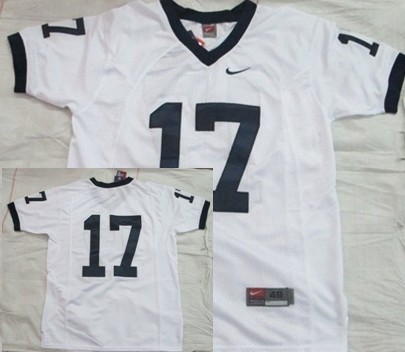 embroidered Men's None White Jersey #17 White 2024 Football Jersey