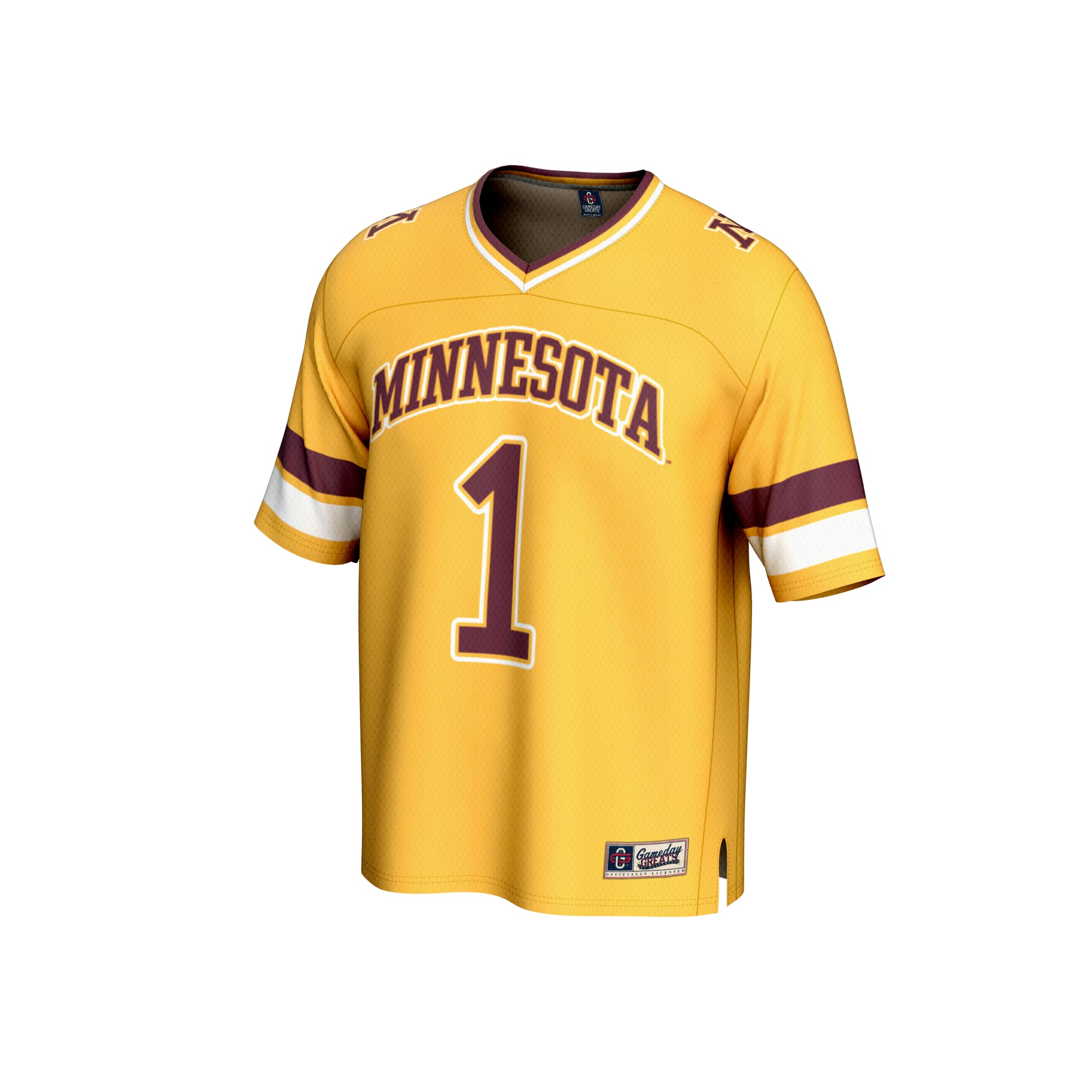 Unisex #1 Gold Minnesota Golden Gophers Collegiate Football Fashion Jersey