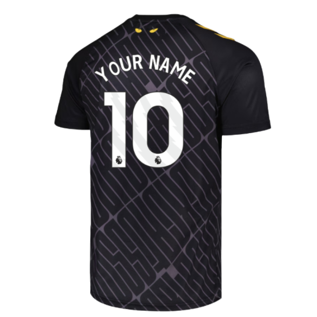 2025-2026 Sunderland Third Pre Match Shirt (Black) (Your Name)