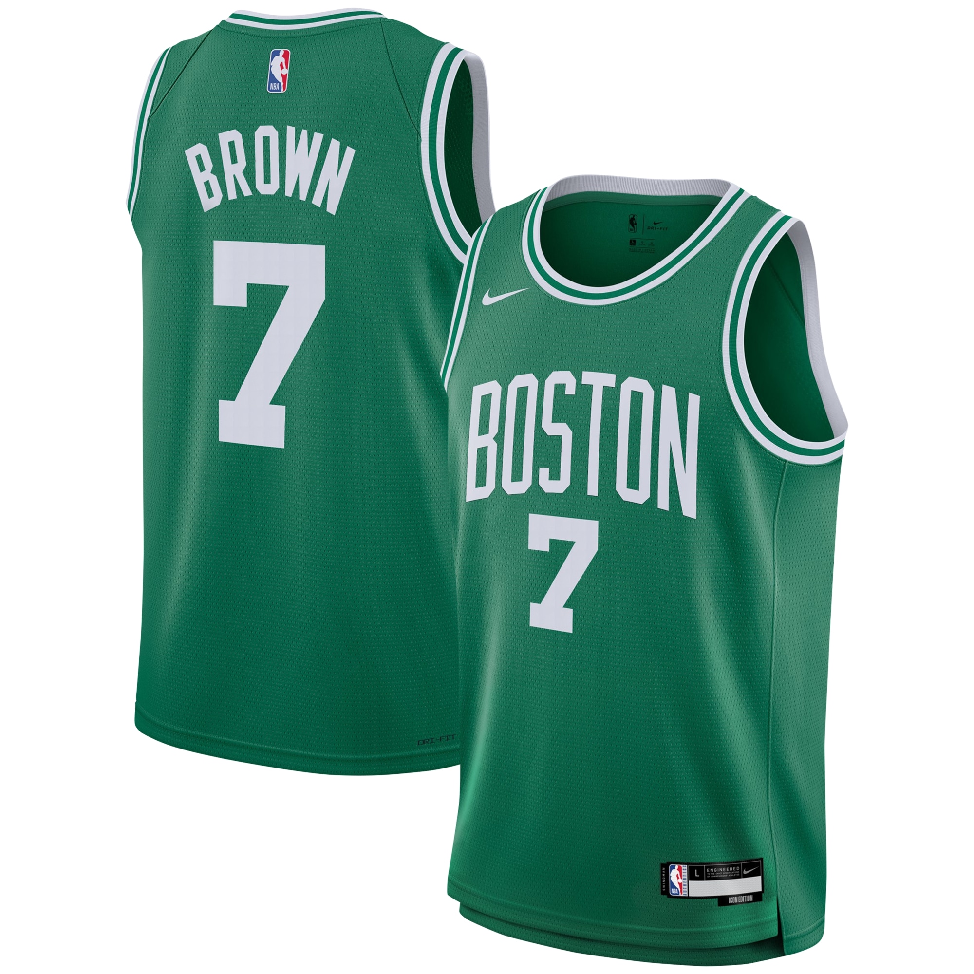 [LK] Jaylen Brown #7 Boston Celtics Youth Swingman Jersey - Icon Edition - Kelly Green