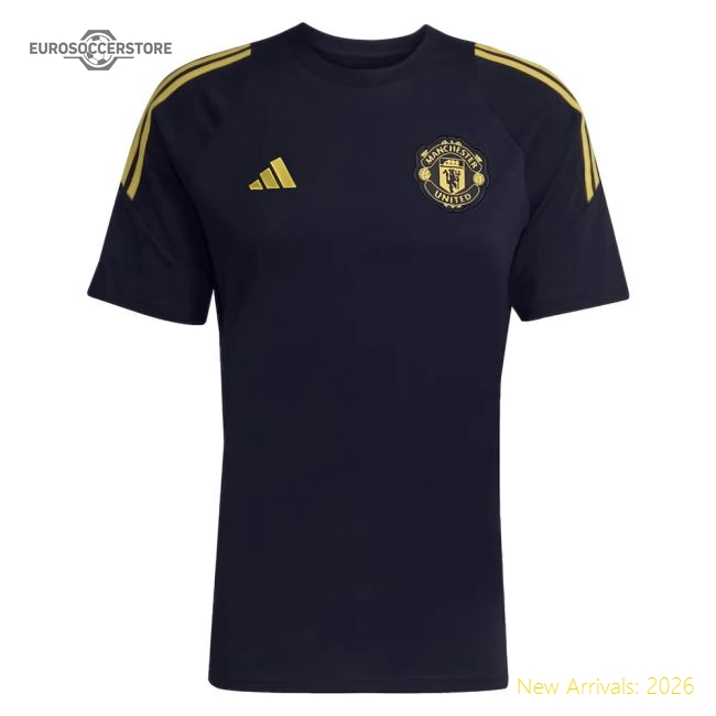 Official 2025-2026 Man Utd Eu Training Tee (black) (ronaldo 7)