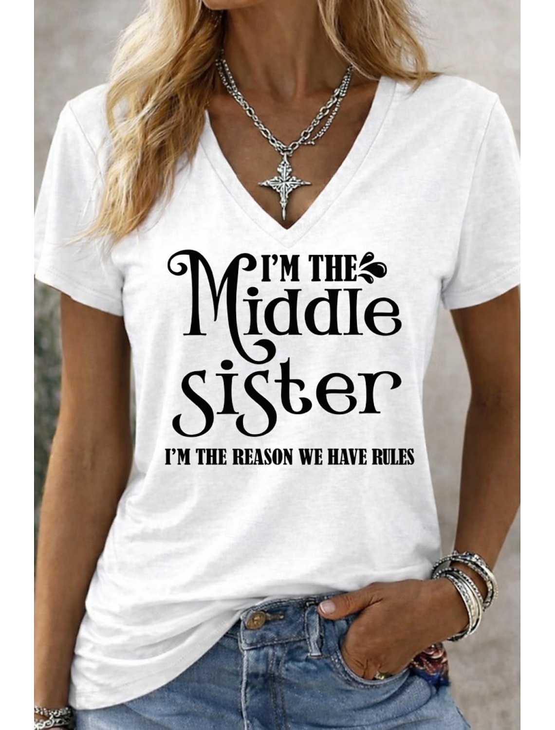 Women's T Shirt Funny Humor Quotes 3D Print Graphic Animal Letter Casual Short Sleeve V Neck Regular Tops Daily Going out Weekend White Gray White 2 Summer Spring Fall Winter
