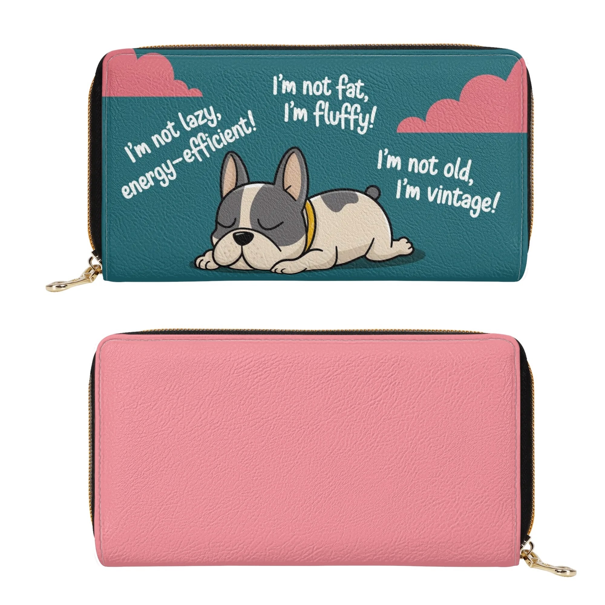 Dog Owner Lily - Everyday Leather Zipper Wallet Casual Wear
