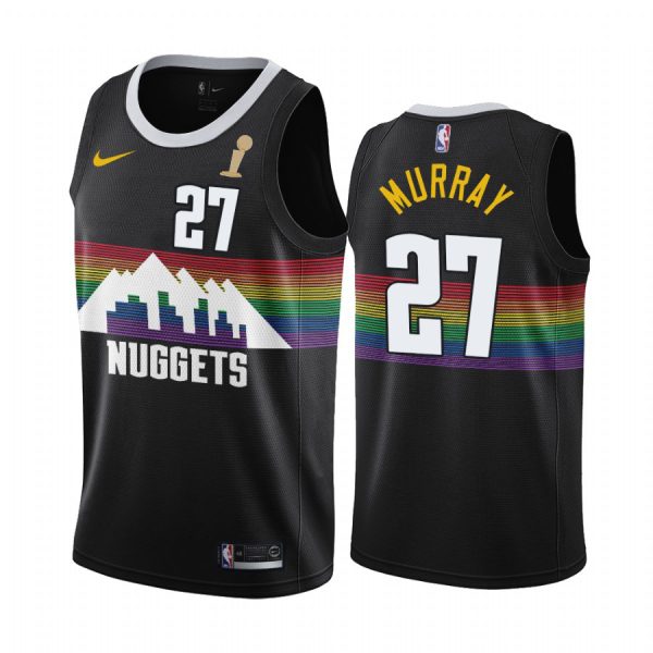 Premium Nuggets Jamal Murray #27 2023 Finals City NBA Jersey Black -
