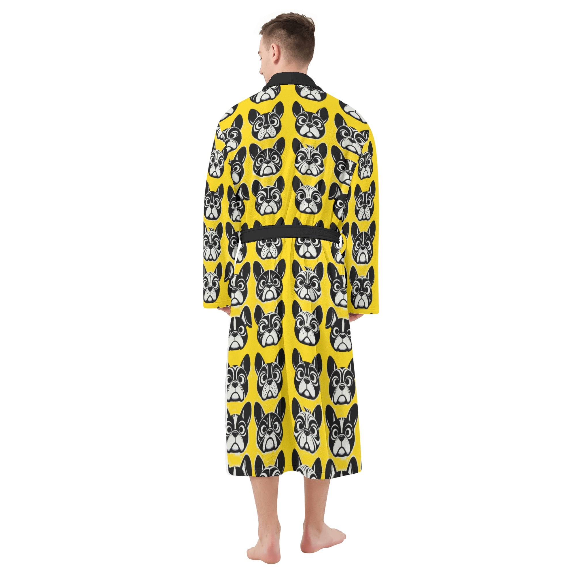 French Bulldog Lover Beau Men Bathrobe Cute Frenchie Fan Gear
