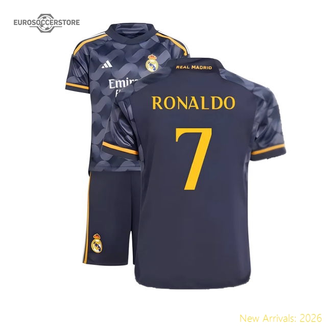 High-Quality 2023-2024 Real Madrid Away Mini Kit (Ronaldo 7)