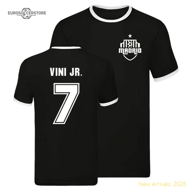 High-Quality Popular Real Madrid Ringer T-Shirt (Vini Jr 7)