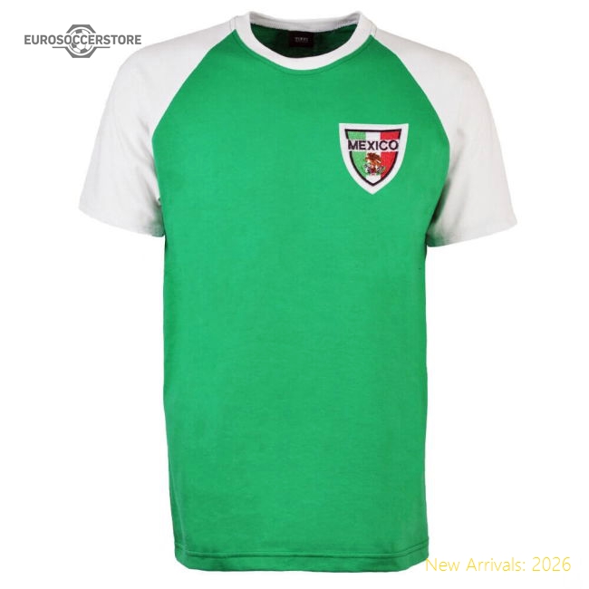 Mexico National Team Raglan Sleeve Greenwhite T-shirt - Supporter Edition