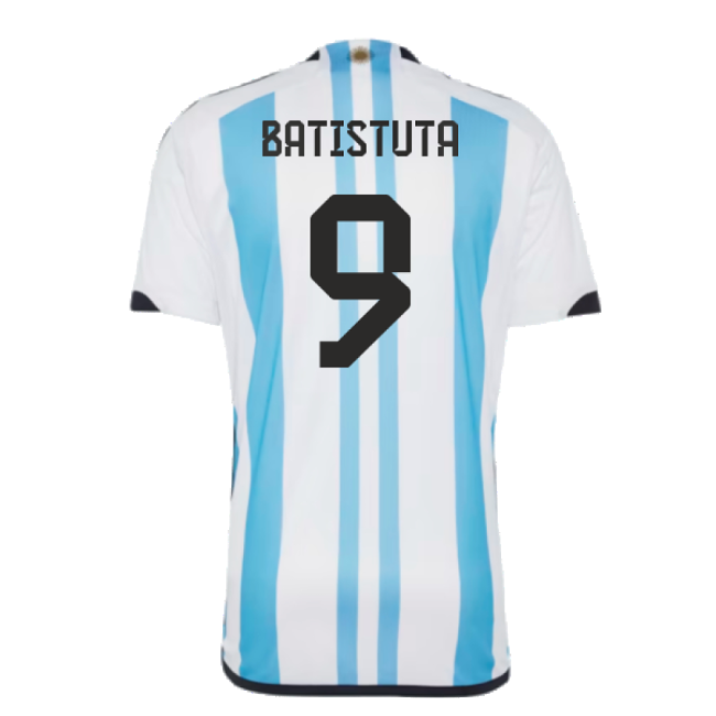 BATISTUTA 9 Genuine Copy Argentina Home Supporter Kit for Adults