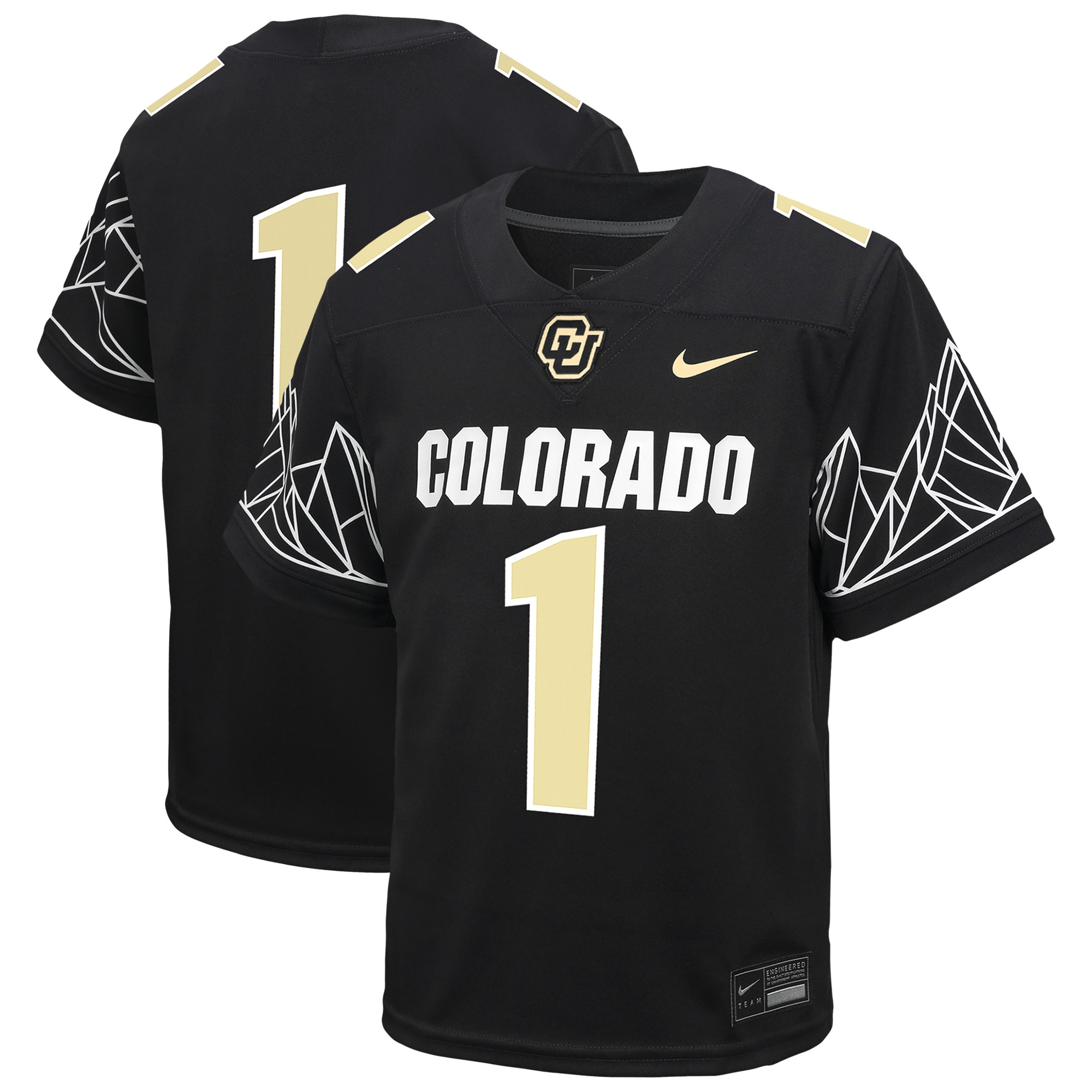 #1 Colorado Buffaloes Preschool Untouchable 2026 Season Football Jersey - Black
