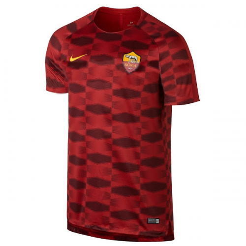 Roma 201718 Red Pre-Match Training Jersey Shirt - Official Replica