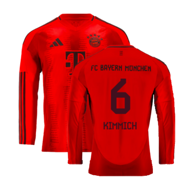Superior 2024-2025 Bayern Munich Long Sleeve Home Jersey (kimmich 6)