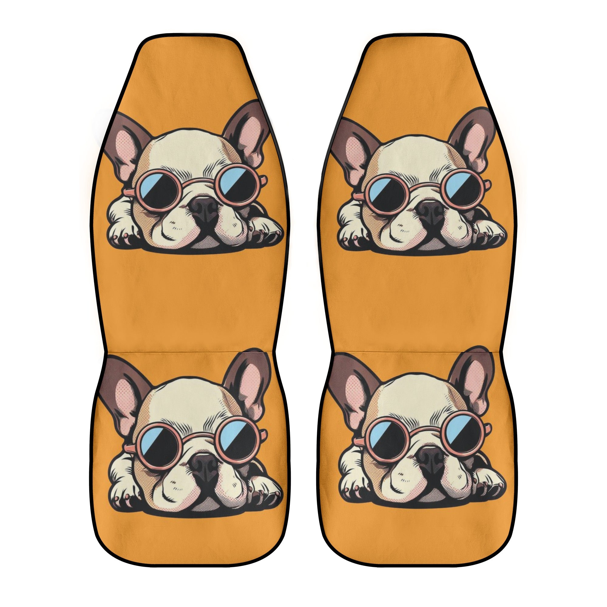 Vet-recommended Porky - Frenchie Car Seat Covers (2 Pcs) Winter Wear
