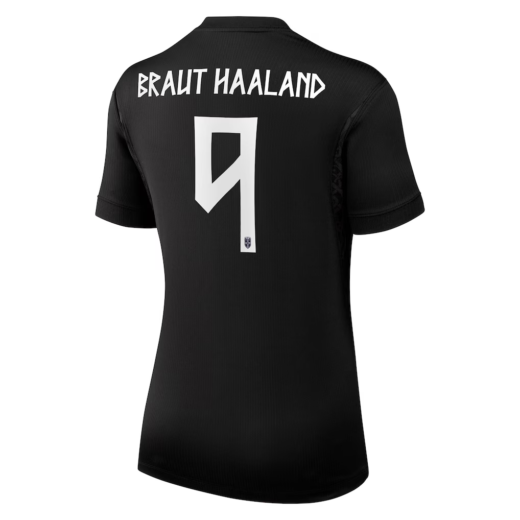 Women's Erling Haaland Norway 2026 Away Stadium Replica Jersey - Black