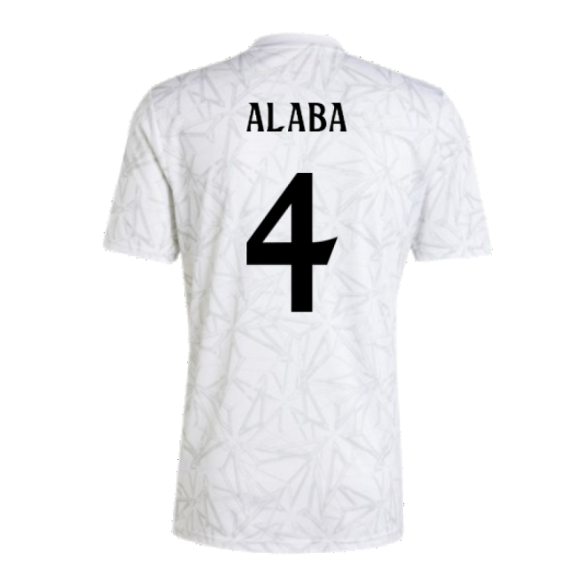 2024-2025 Real Madrid Pre-match Shirt (white) (alaba 4)