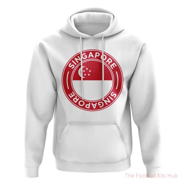 Men Singapore Football Badge Hoodie (White)