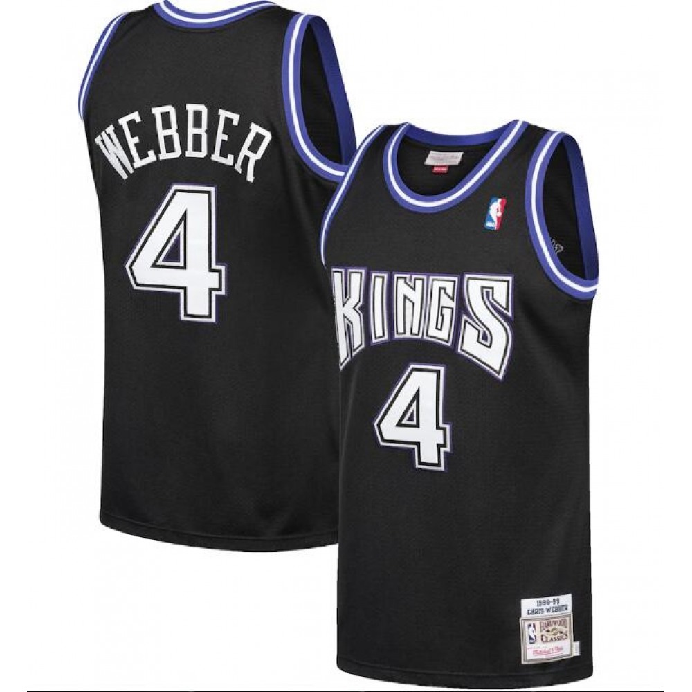 Game-Ready Men's Sacramento Kings #4 Chris Black Basketball Jersey