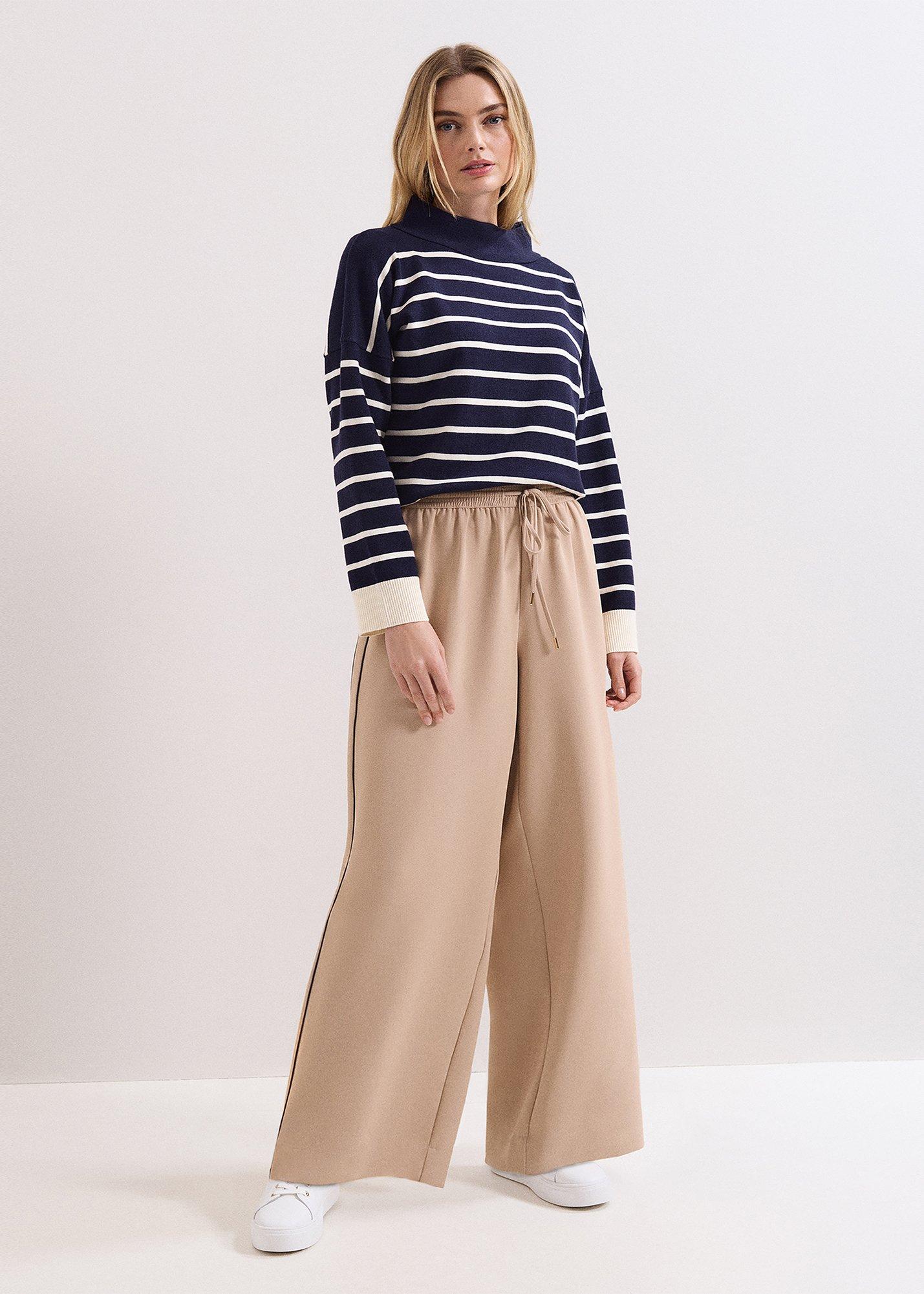 Petite Skye Pull On Side Stripe Trousers