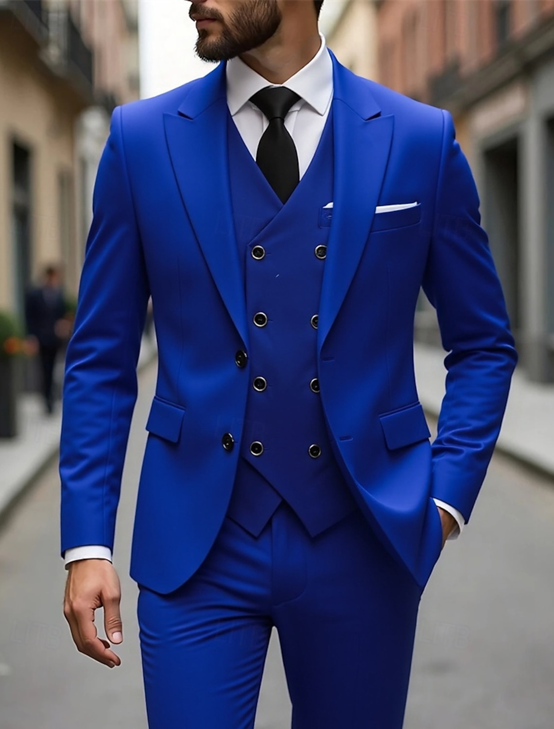 Men's Blazer+Vest+Dress Pants Blazer Vest Set Business Cocktail Party