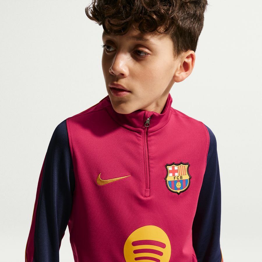 [EFKS] Barcelona Dri FIT Strike Noble Red/Blackened Blue/Mineral Training Kids Yellow