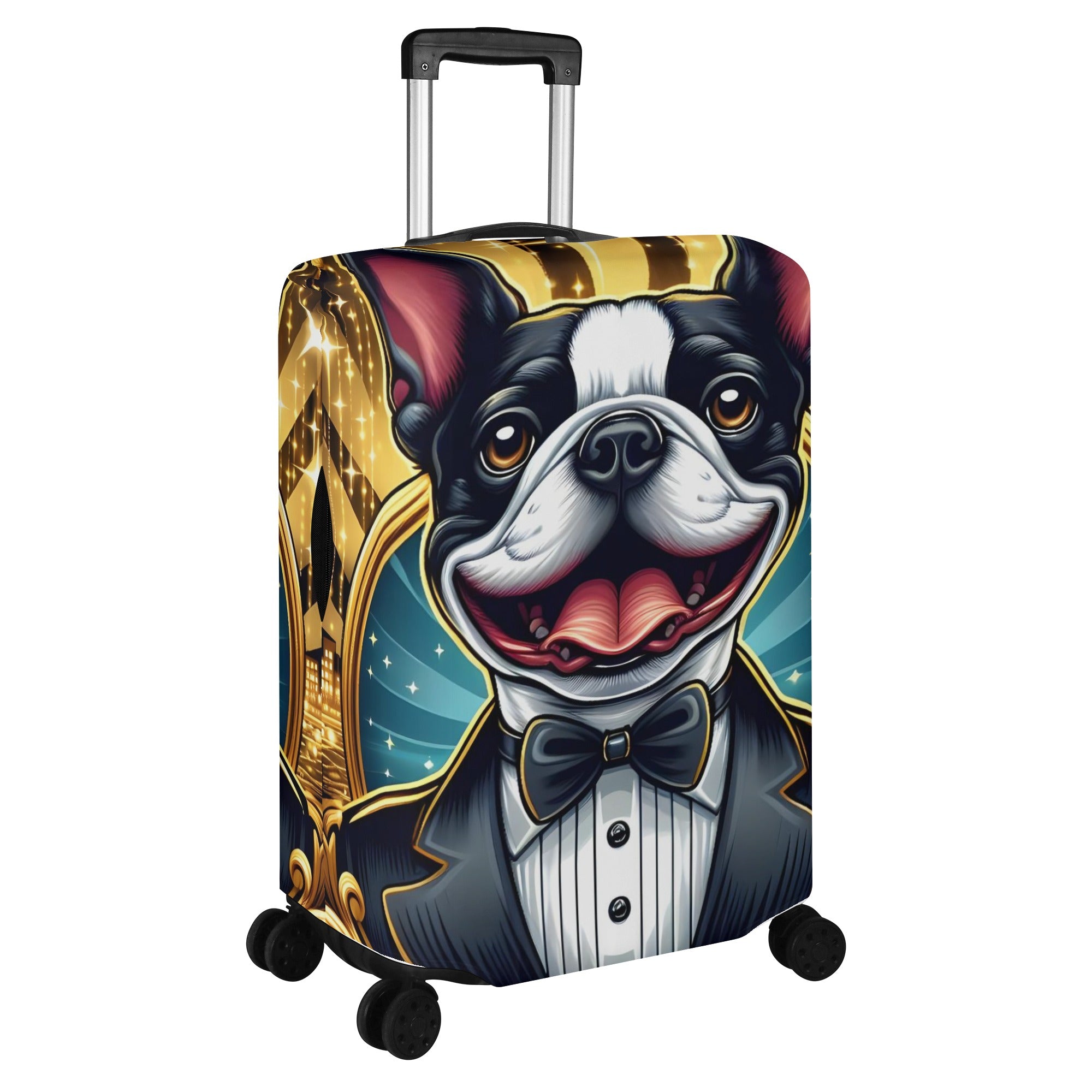 French Bulldog Milo Luggage Cover For Boston Terrier Lovers Durable Dog Item