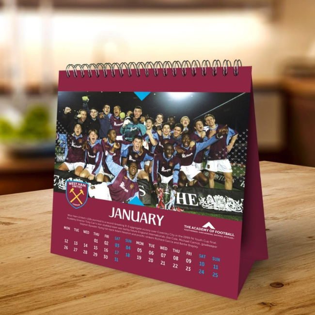 Calendar 2026 Authentic 2025-2026 West Ham EPL Home Kit