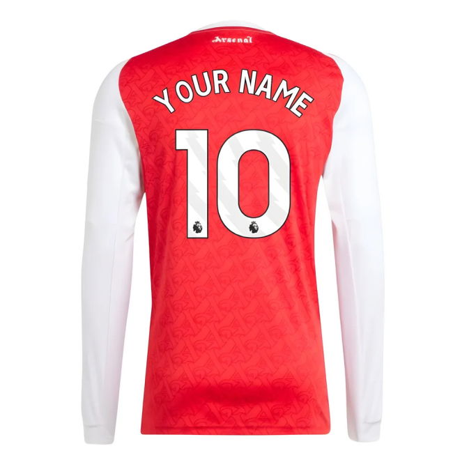 soccer jersey 2025-2026 Arsenal Long Sleeve Home Shirt (Your Name)