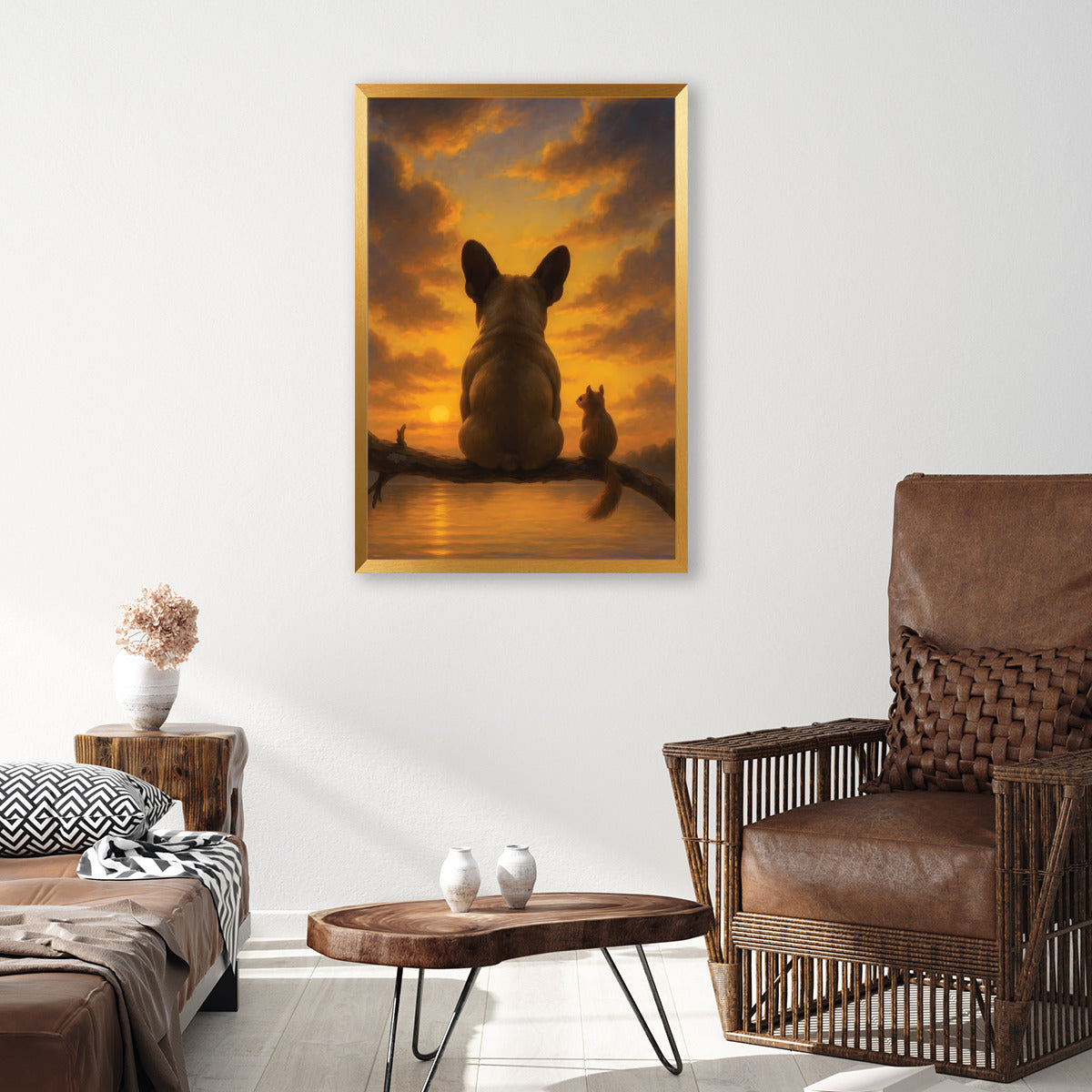 - Frenchie Lover Vertical Framed Poster • Wall Decoration Indoor Comfort