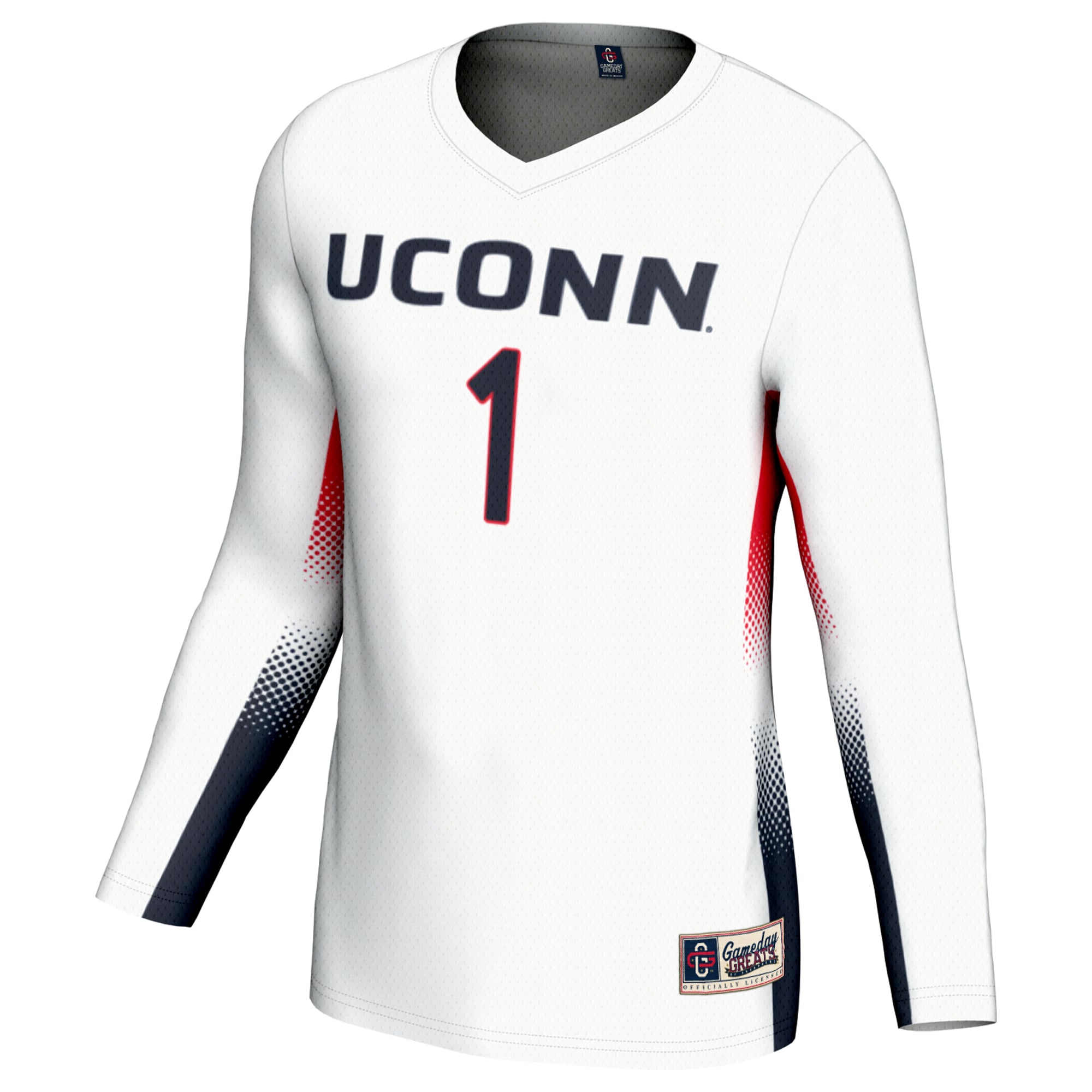 #1 UConn Huskies GameDay Greats Youth Lightweight Women's Volleyball Jersey - White