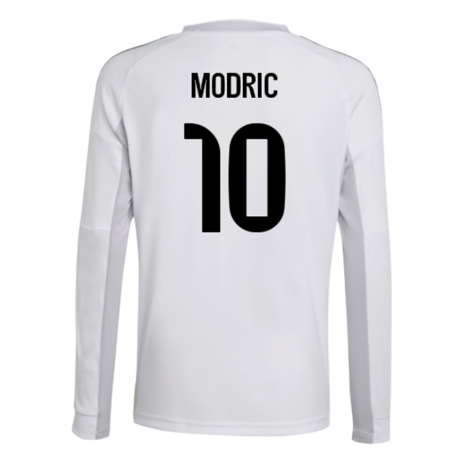 2025-2026 Real Madrid Long Sleeve Main Jersey (kids) (modric 10)