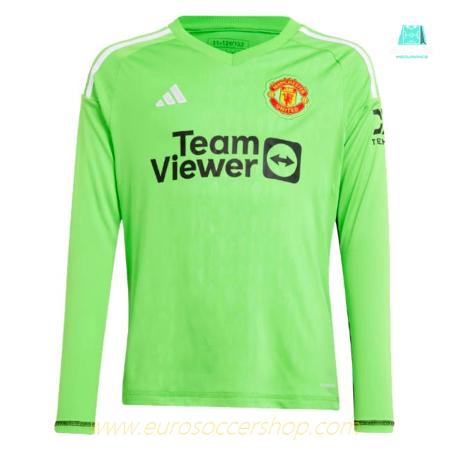 2023-2024 Man Utd Home Goalkeeper Shirt (Solar Green) - Kids