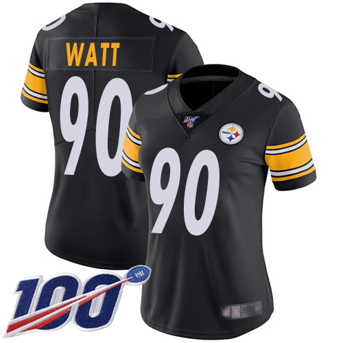 Official NFL s Pittsburgh Steelers #90 T. J. Watt Black-v3