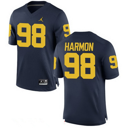 Men's U-M Wolverines #98 Tom Harmon Blue 2024 high quality alternate
