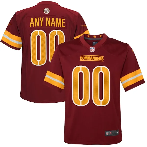 None Washington Commanders Game Jersey - Burgundy | NFL Player Jersey