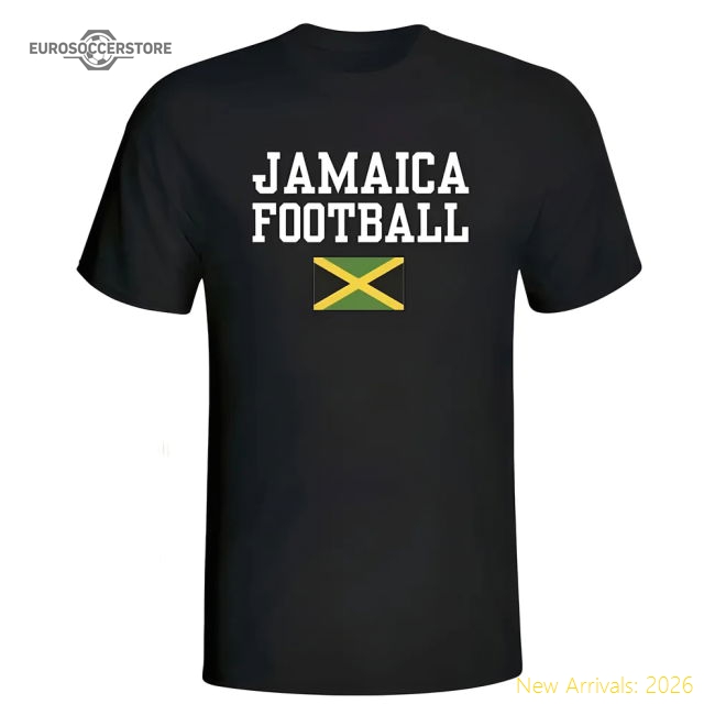 High-quality Jamaica National Team Football T-shirt - Black